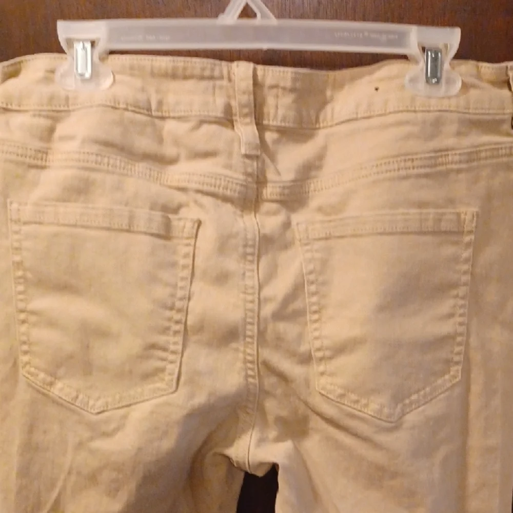 Fashion Nova Men Khaki Distressed Skinny Jeans Size 34